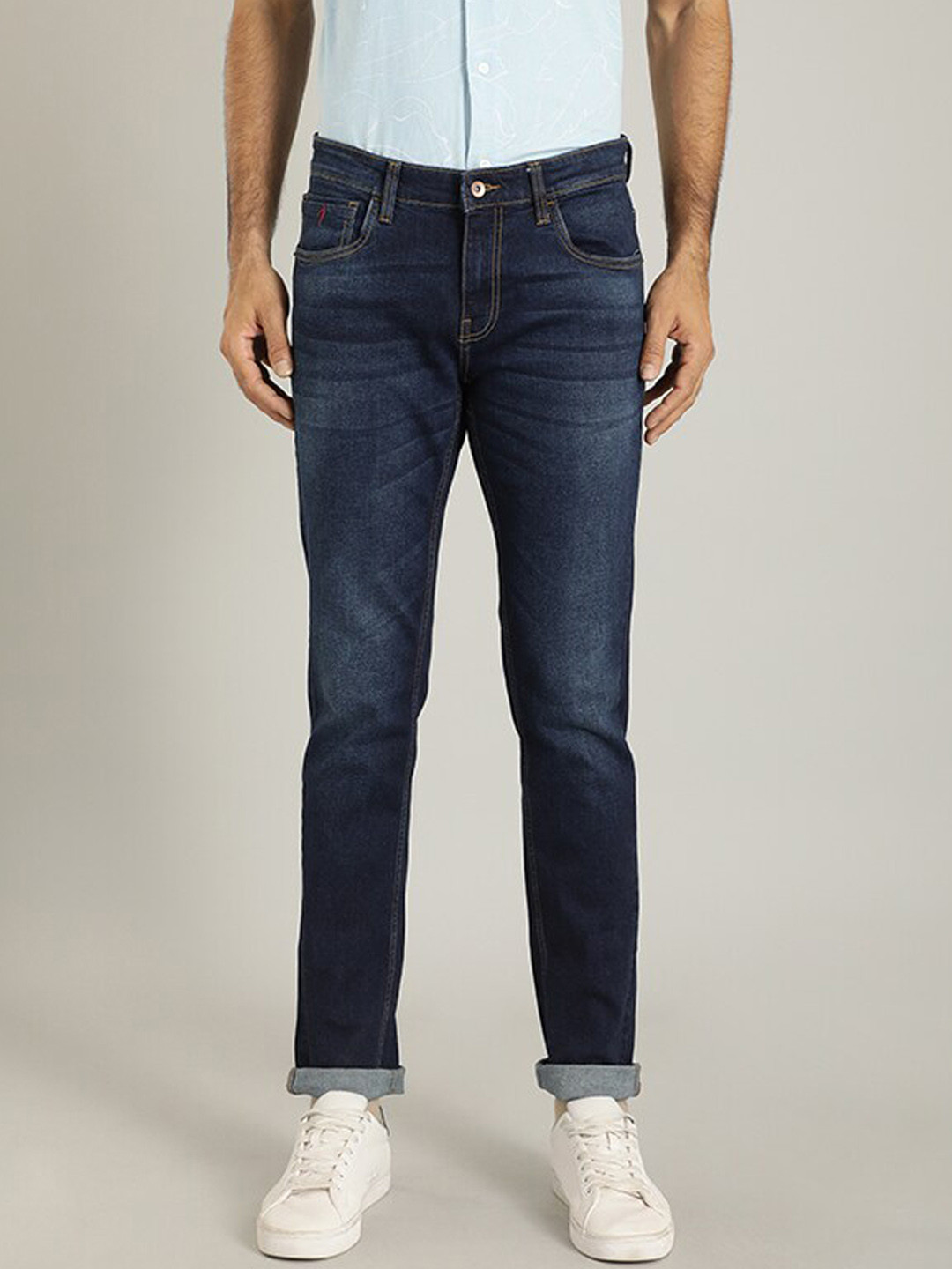 Indian Terrain Men Brooklyn Slim Fit Clean Look Light Fade Jeans