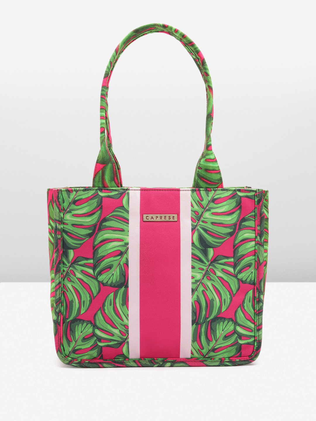 Caprese Tulip Women Green Large Tote Bag