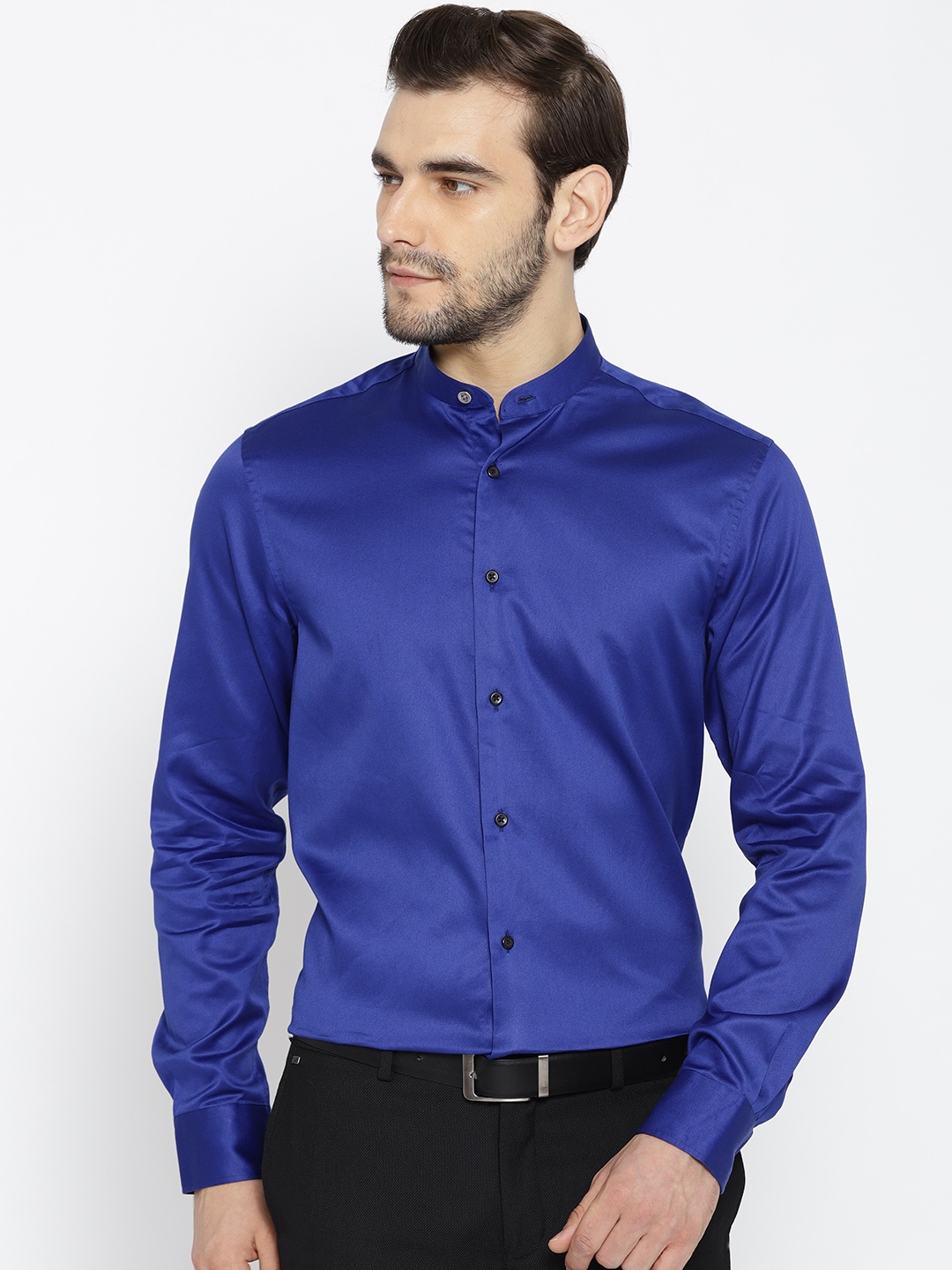 blue party wear shirt