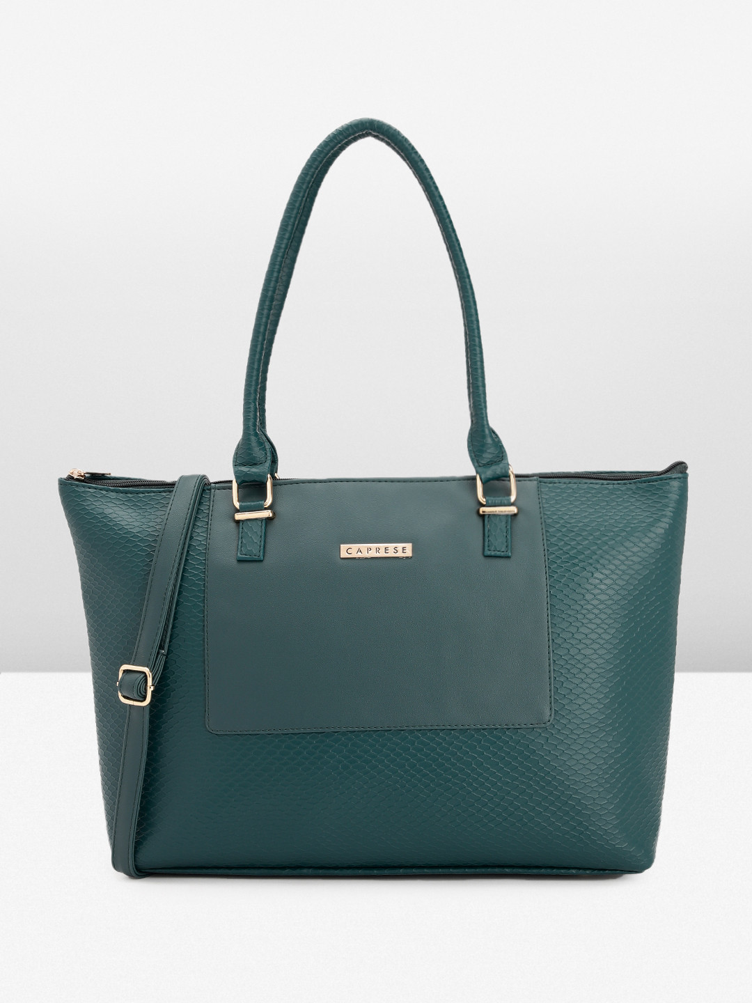 Caprese Fiona Women Teal Large Tote Bag
