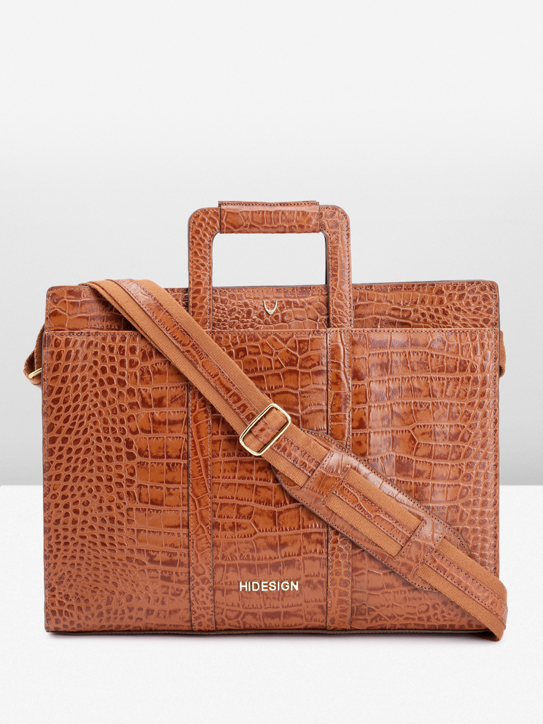 Hidesign Men Animal Textured Leather Messenger Bag