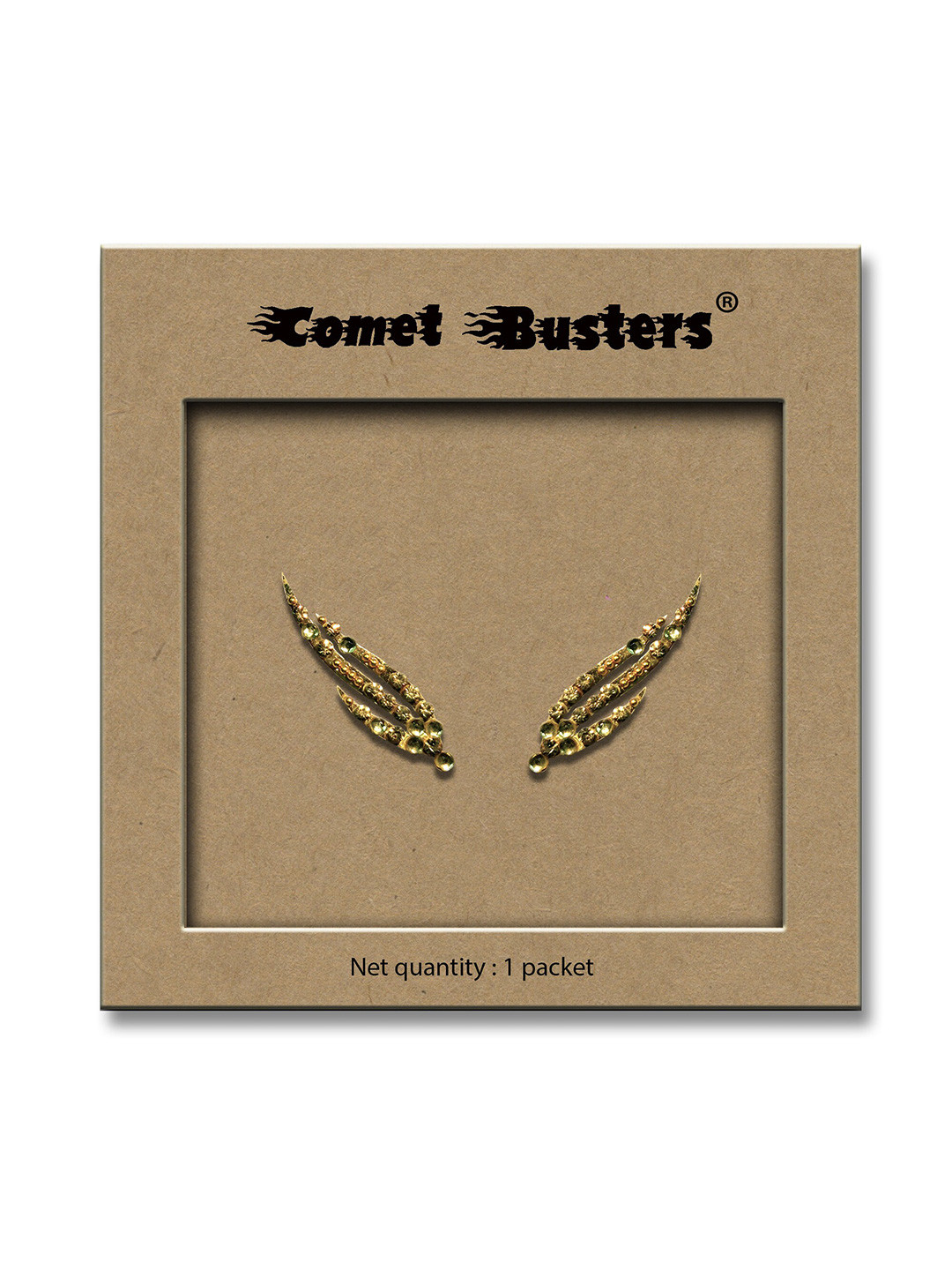 Comet Busters 2 Pcs Eye Stickers - Gold-Toned