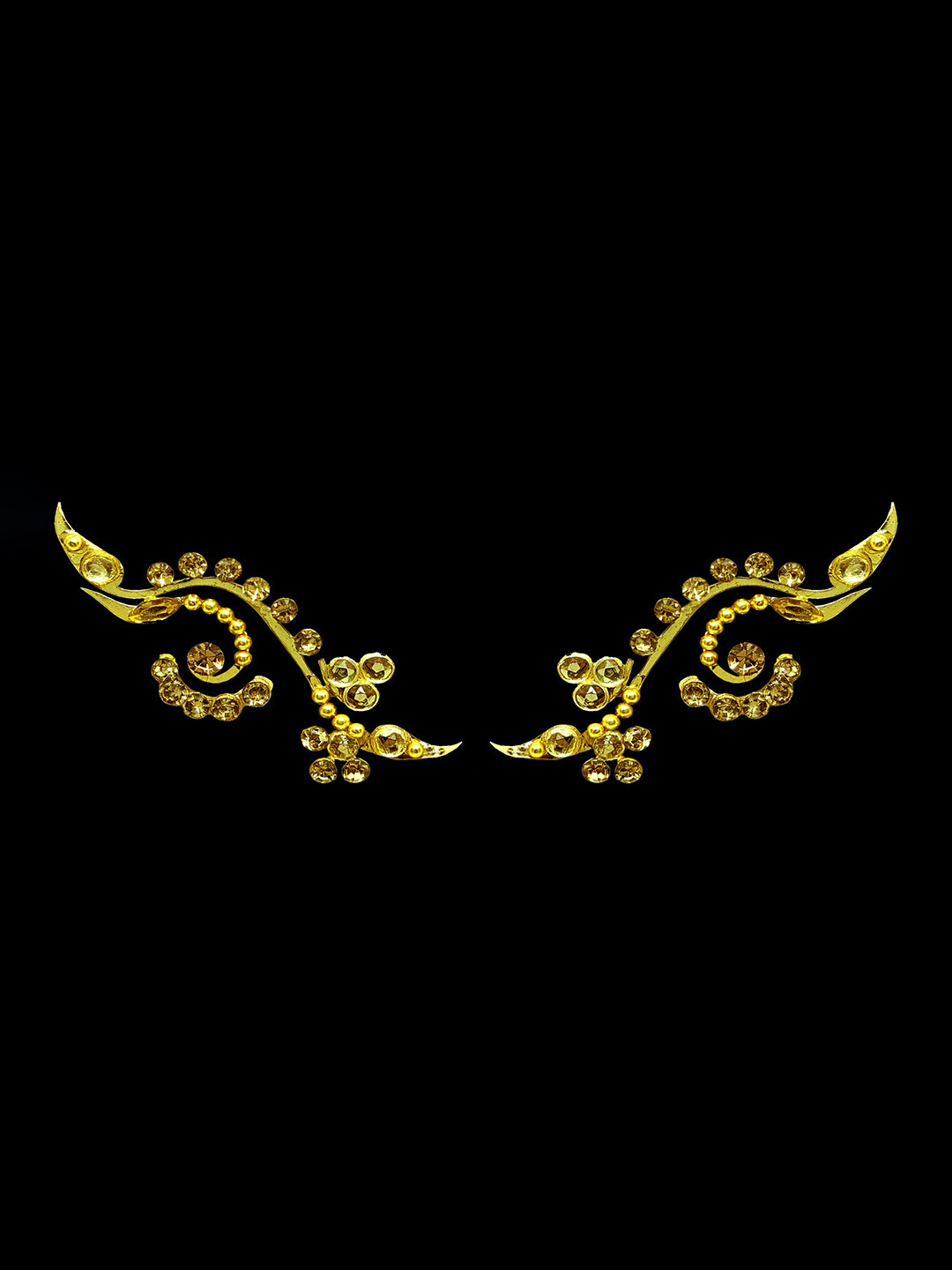 Comet Busters Handcrafted Face Gems Rave Eye Decoration Eye Jewels Eye Bindi - Gold