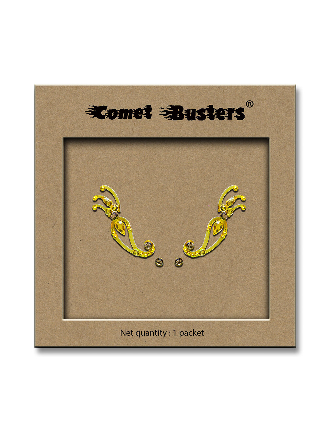 Comet Busters Handcrafted Face Gems Rave Eye Decoration Eye Jewels Eye Bindi - Gold