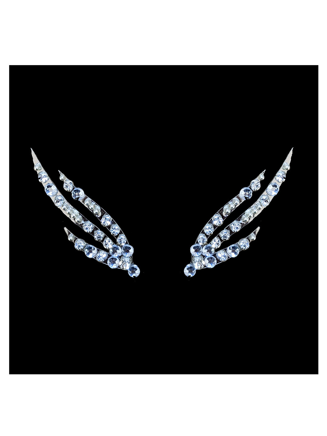 Comet Busters Handcrafted Face Gems Rave Eye Decoration Eye Jewels Eye Bindi - Silver