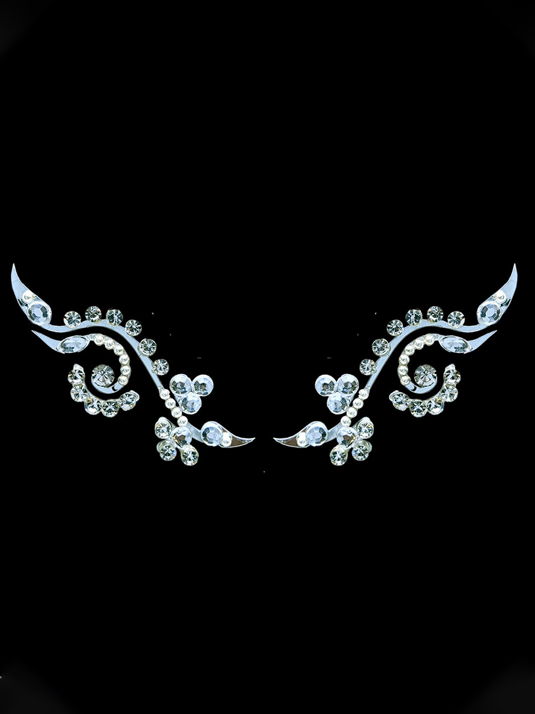 Comet Busters Handcrafted Face Gems Rave Eye Decoration Eye Jewels Eye Bindi - Silver