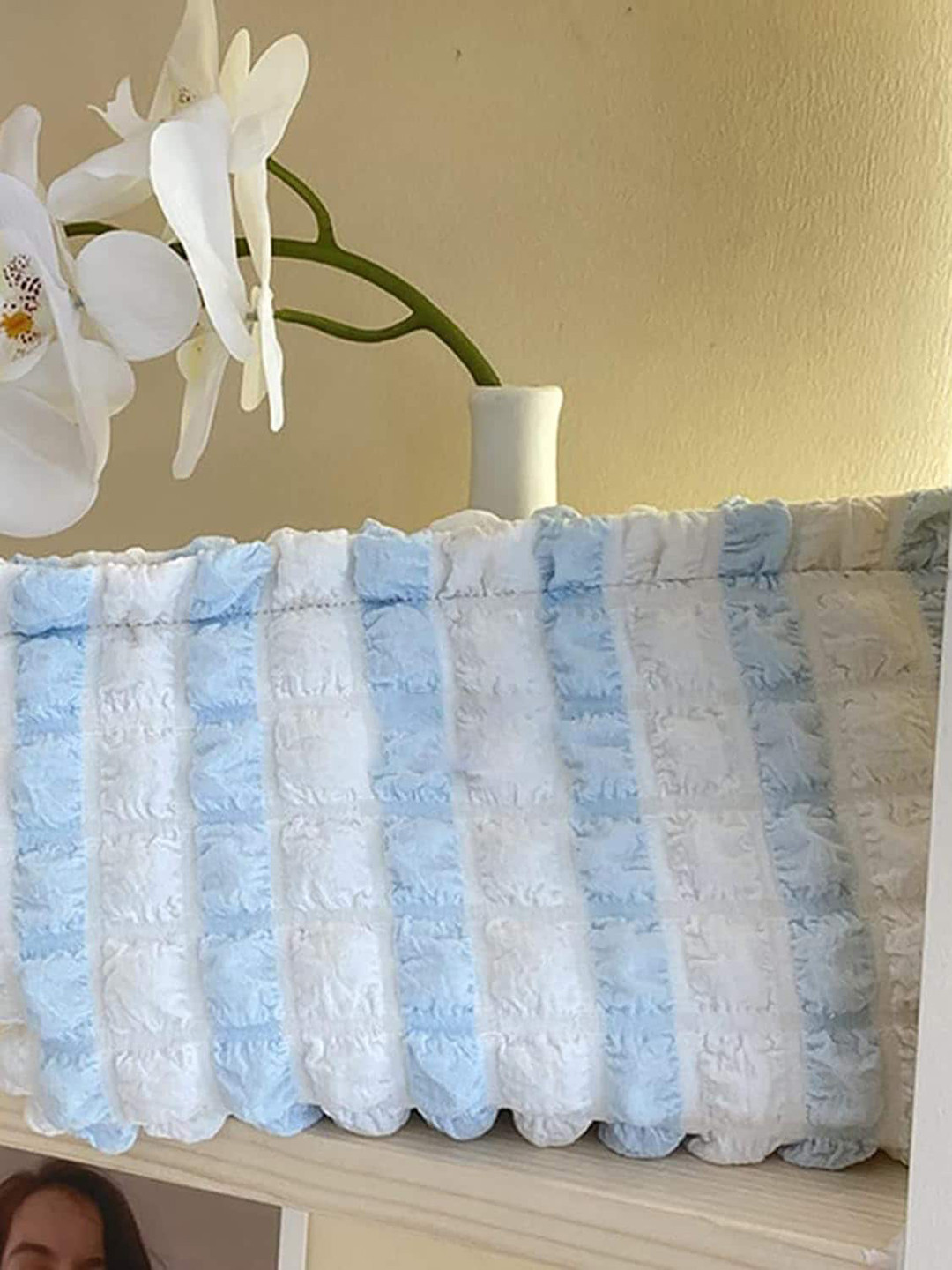 HOUSE OF QUIRK Blue & White Self Design Waterproof Travel Accessory