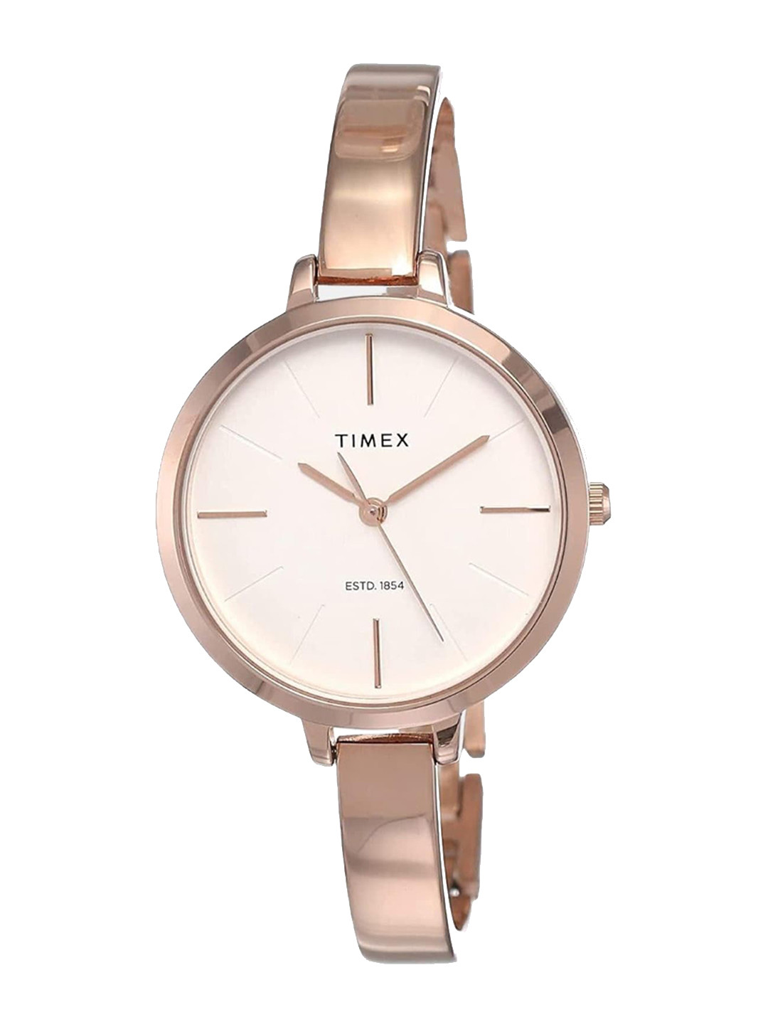 Timex Women Textured Dial & Stainless Steel Analogue Watch TWEL12804