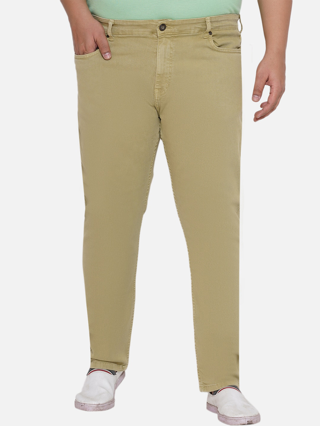 Santonio Men Plus Size Classic Regular Fit Mid-Raise Clean Look Stretchable Jeans