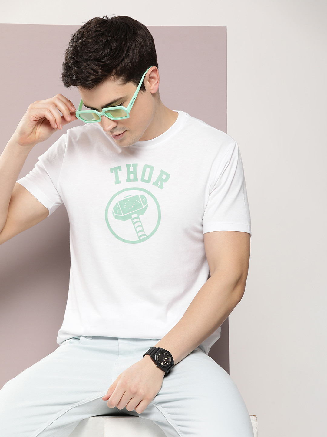 Kook N Keech Marvel Men Thor Printed Pure Cotton T-shirt