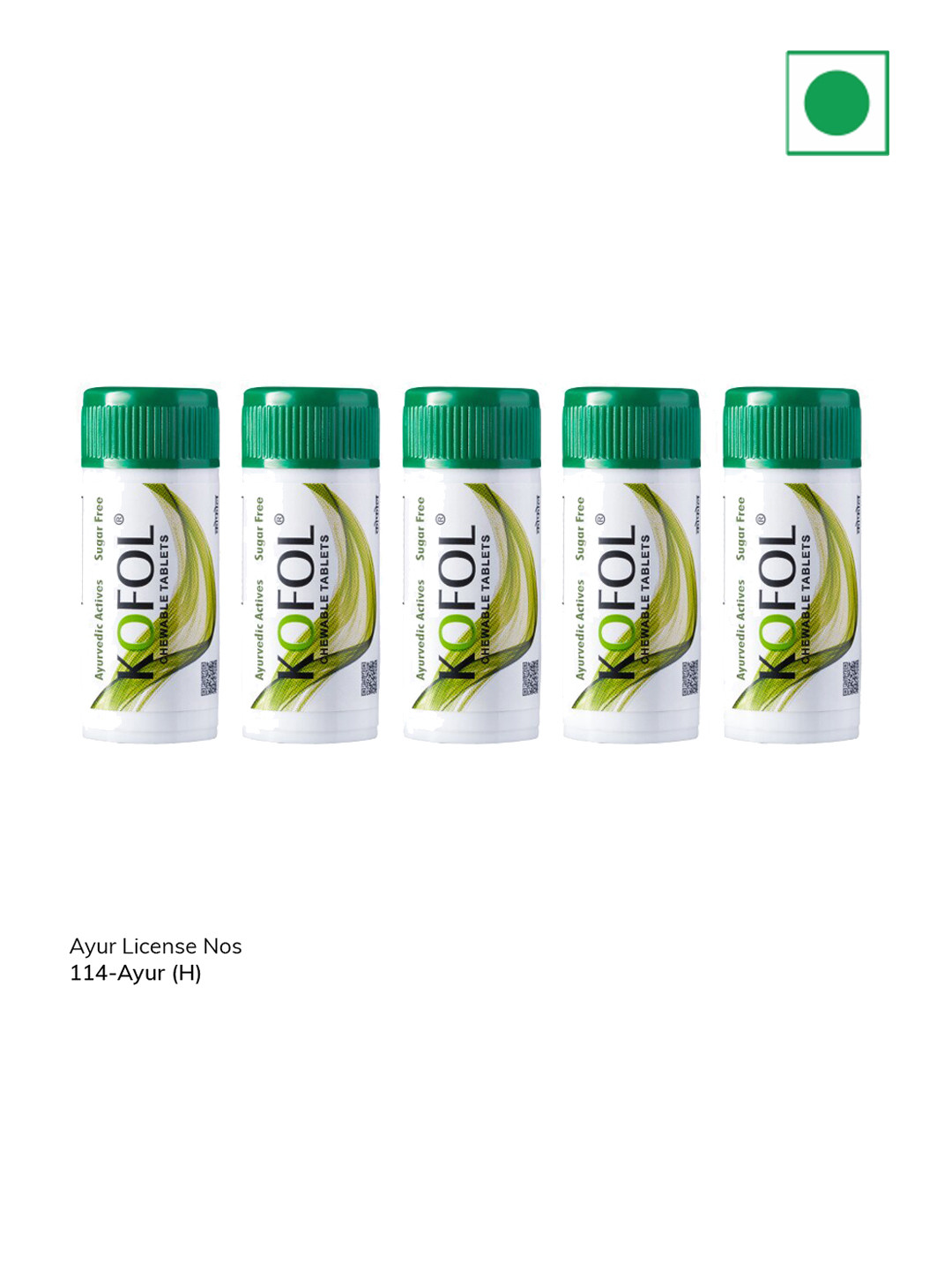 Kofol Set of 5 Chewable Tablets - 60 Tablets Each