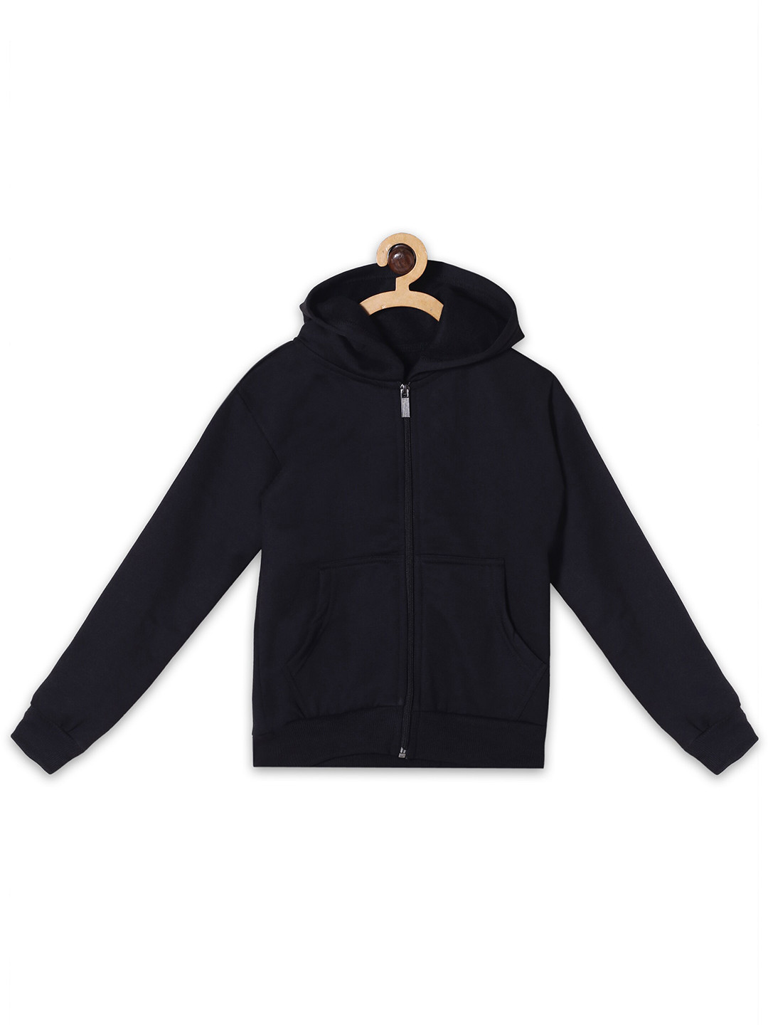 Fashionable Boys Fleece Hooded Front-Open Sweatshirt