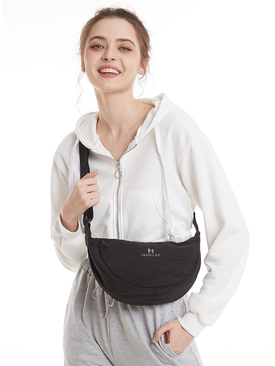 INKMILAN Unisex Summer Straw Beach Waist Pouch