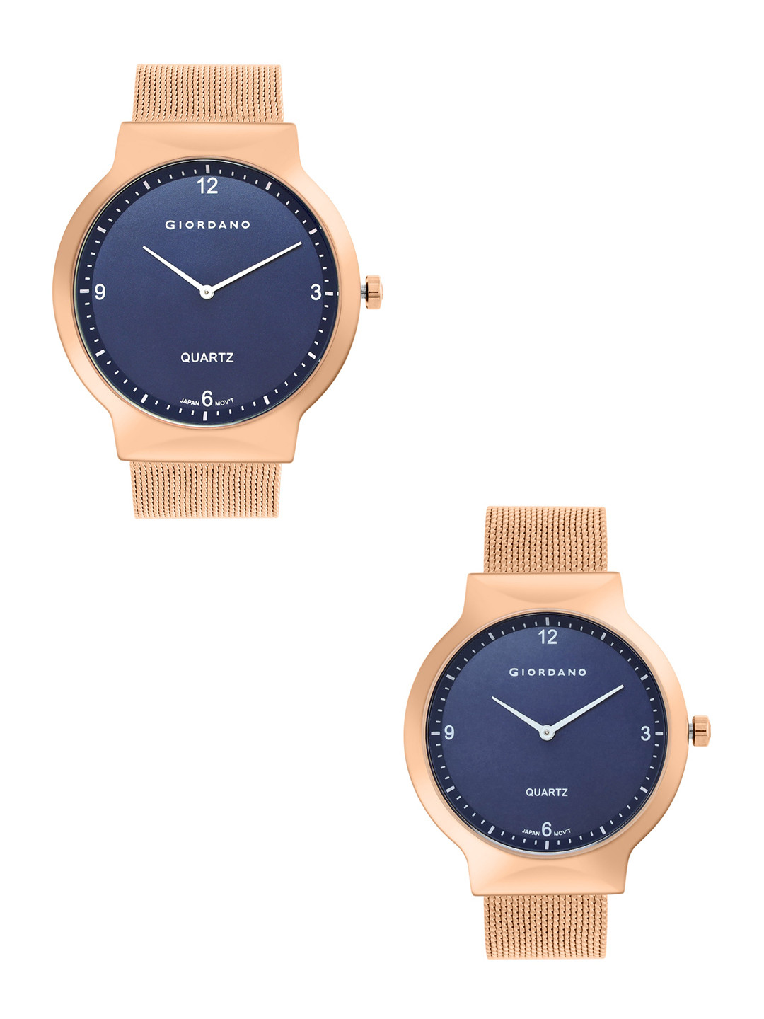 GIORDANO Unisex Dial & Bracelet Style Straps Analogue Watch GZ-987-SET-33