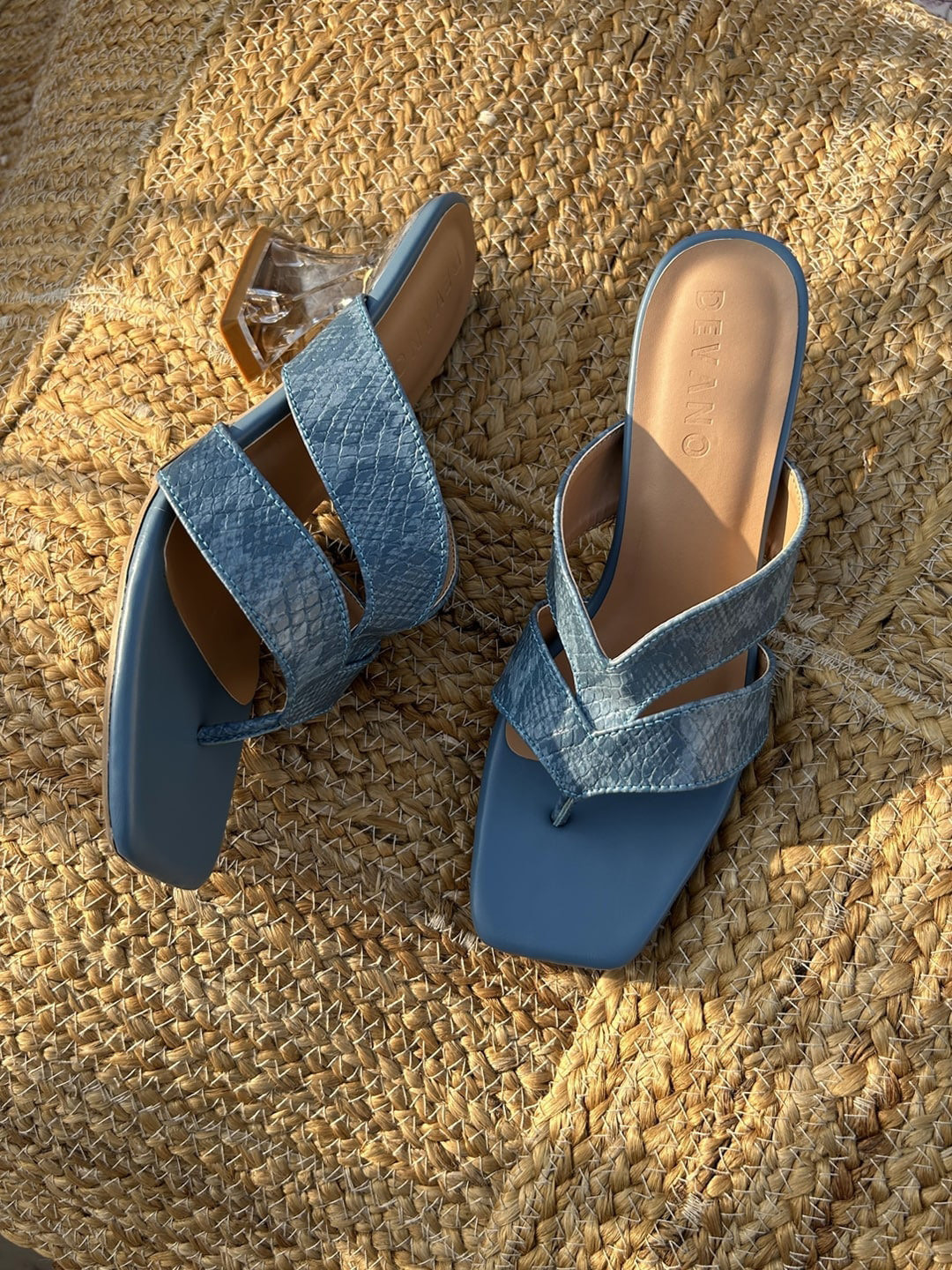 Devano Textured Block Heels