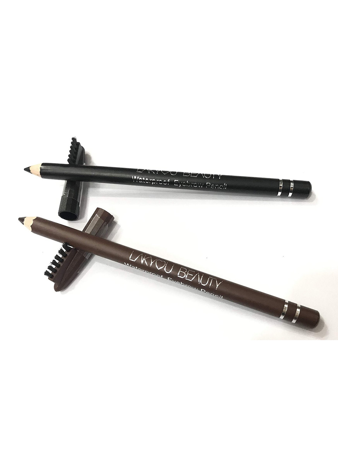 LAKYOU BEAUTY Set Of 2 Waterproof Eyebrow Pencil - 1.5g Each - Black - Brown