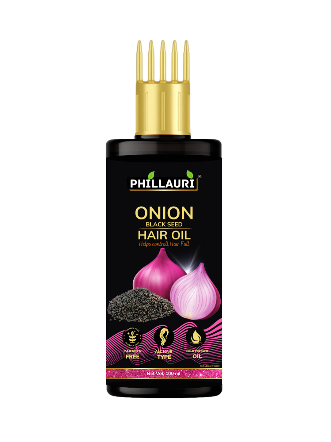 Phillauri Onion Black Seed Hair Oil For Hair Growth - 100ml