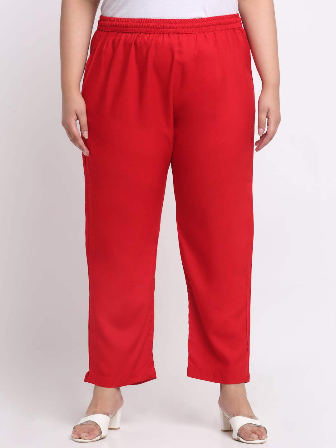 Trend Level Women Relaxed Straight Leg Easy Wash Trousers
