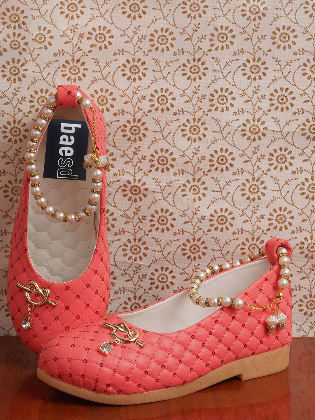 BAESD Girls Embellished Party Anti Slip Sole Ballerinas