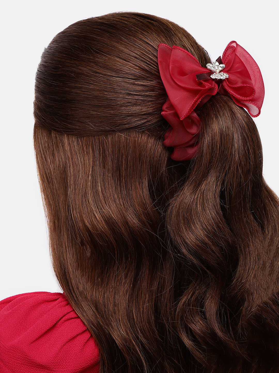 LAIDA Women Set of 2 Embellished Scrunchie Ponytail Holders