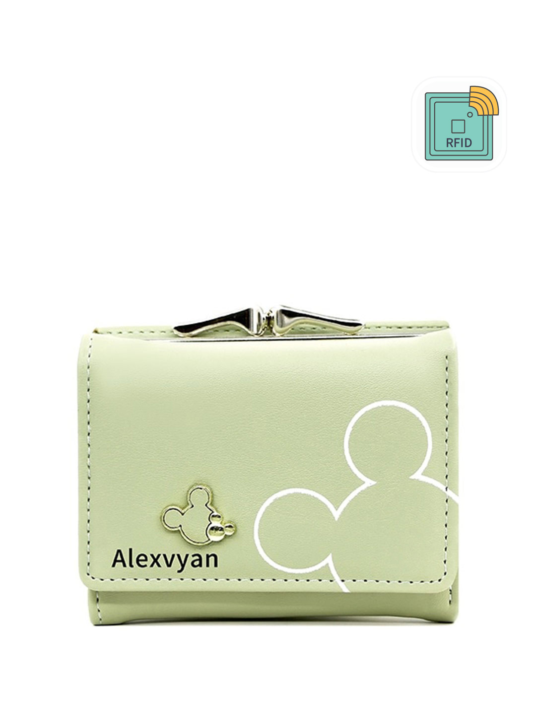 Alexvyan Women Mickey Mouse Printed RFID Three Fold Wallet