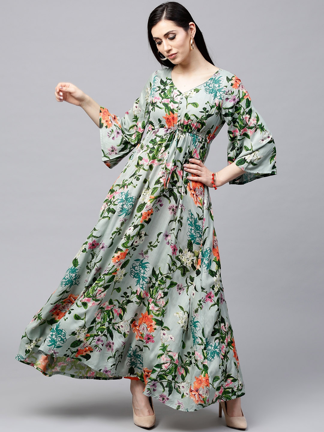 Floral kurtis on deals myntra
