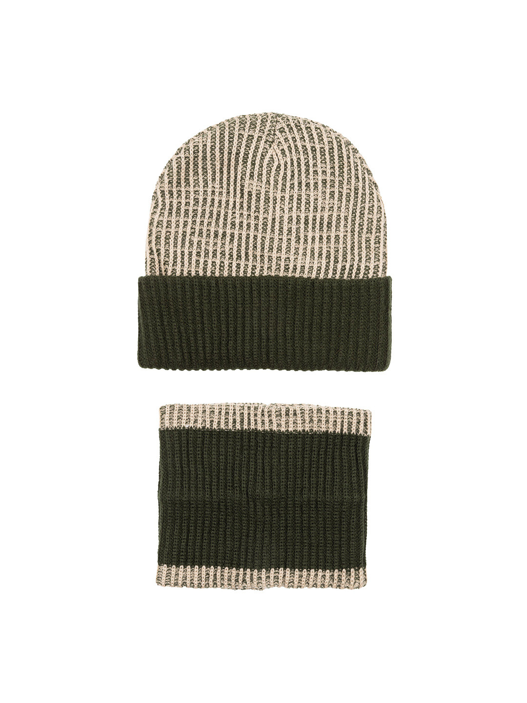 Status Quo Men Self Design Acrylic Beanie & Muffler Set
