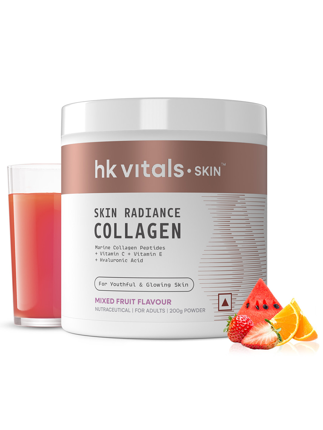 HK VITALS Skin Radiance Collagen Powder - Marine Collagen - Mixed Fruit Flavour - 200g
