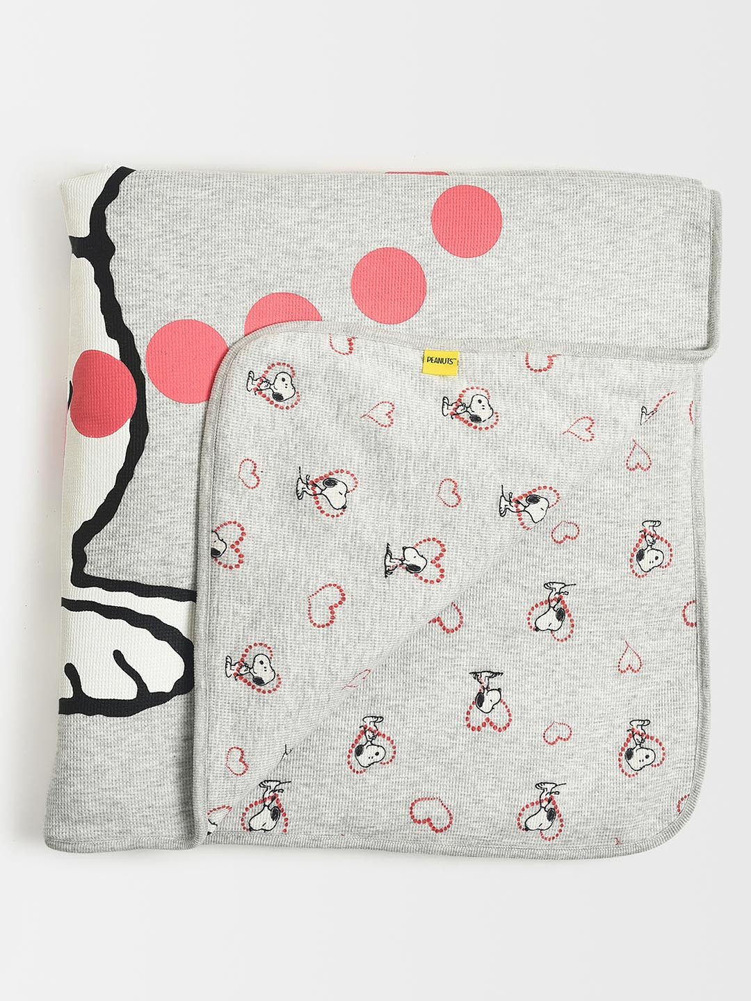 MiArcus Peanuts Snoopy Printed Comfortable & Soft Comforter - Grey- 85x85 cm