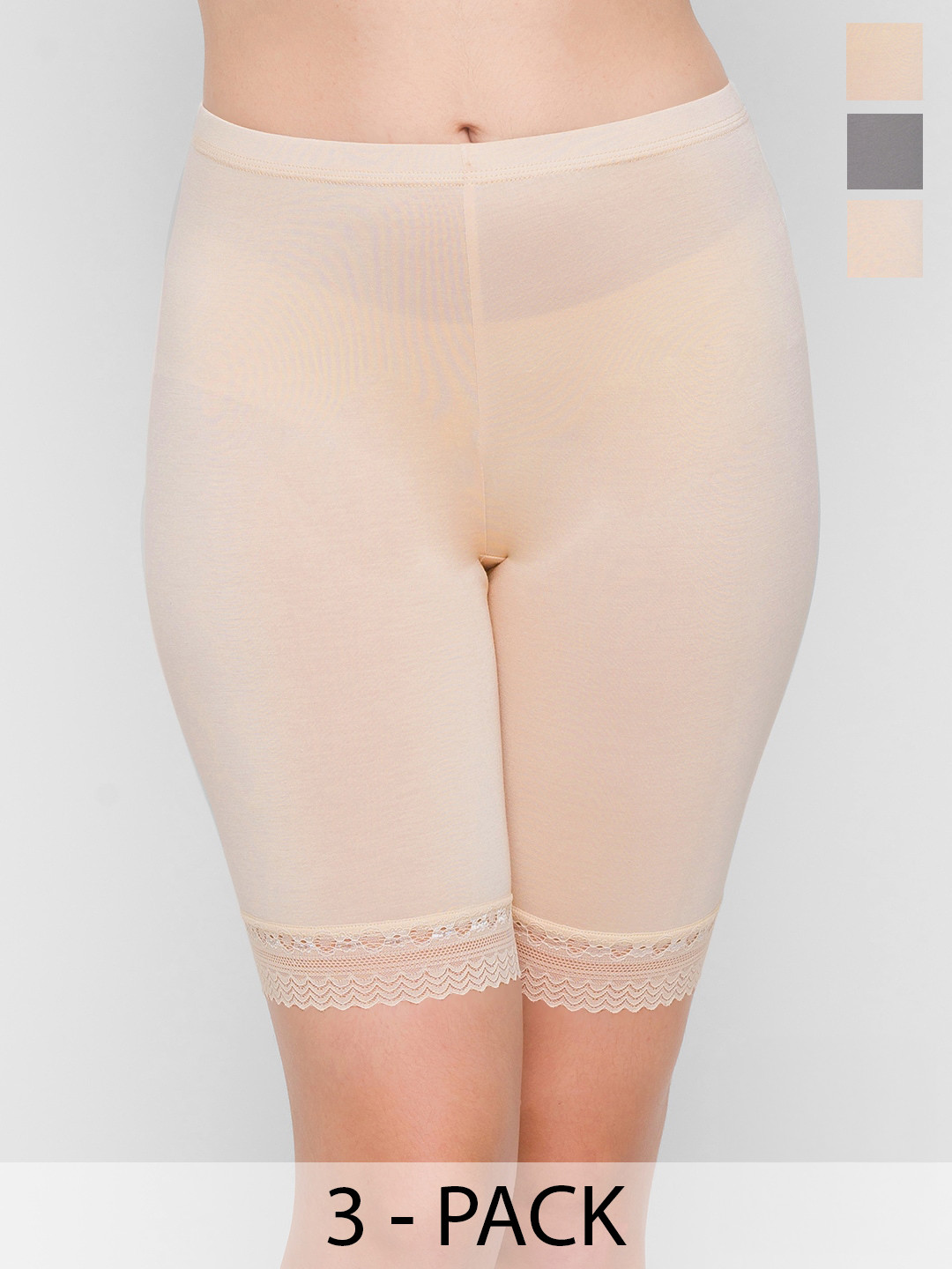 FashionRack Pack Of 3 Anti-Odour Mid-Rise Cotton Boy Shorts Briefs 081-GSS