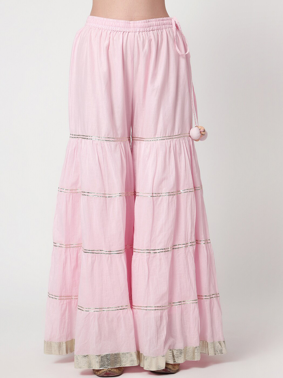 Spring Soul Women Flared Ethnic Sharara with Gotta Patti Detail