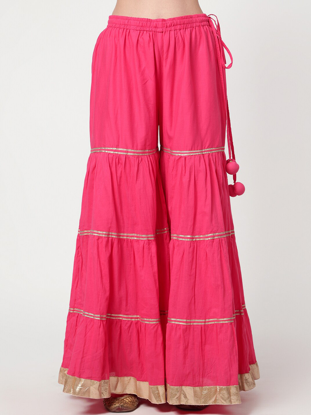 Spring Soul Women Flared Ethnic Sharara with Gotta Patti Detail