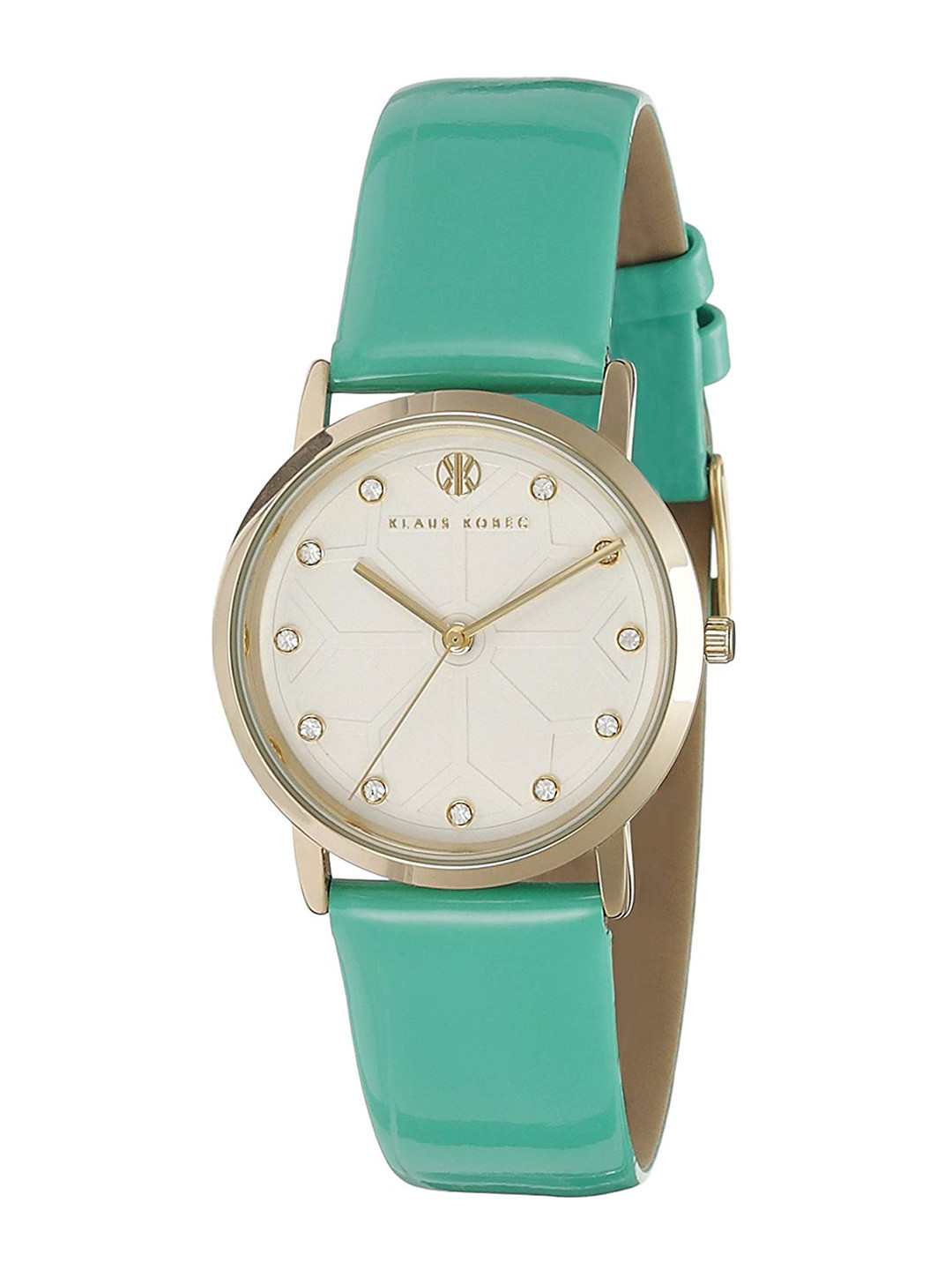 Klaus Kobec Women Embellished Leather Bracelet Style Straps Analogue Watch KK-10025-02