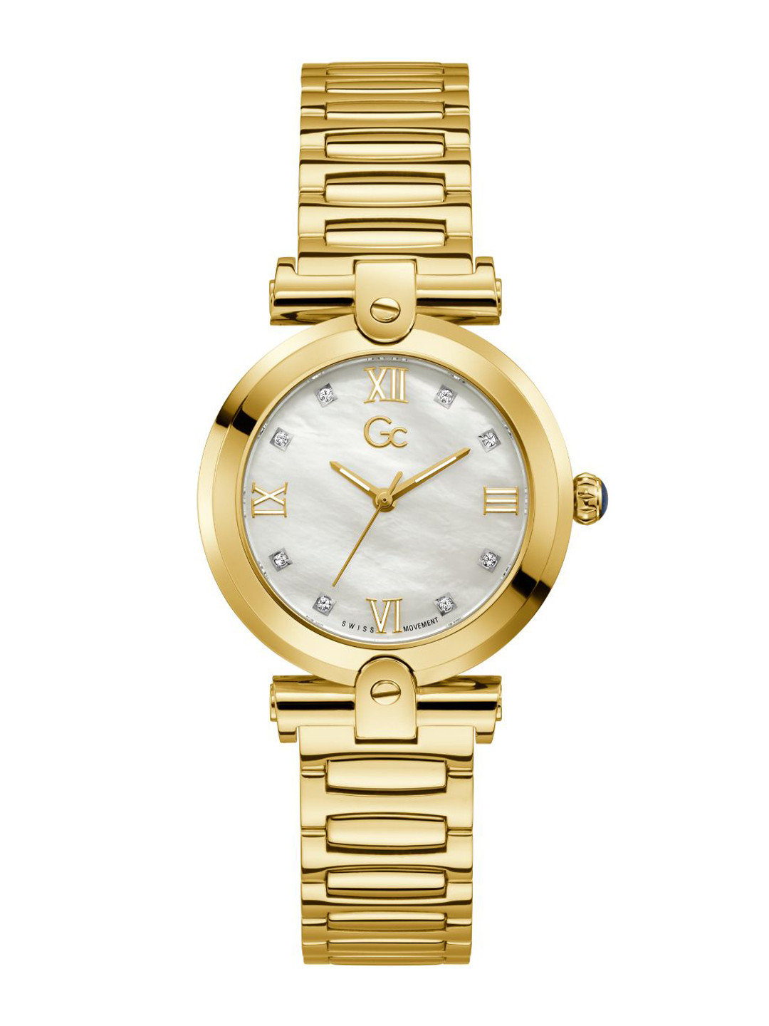 GC GUESS COLLECTION Fusion Lady White Round Dial Women Quartz Analog Watch - Y96002L1MF