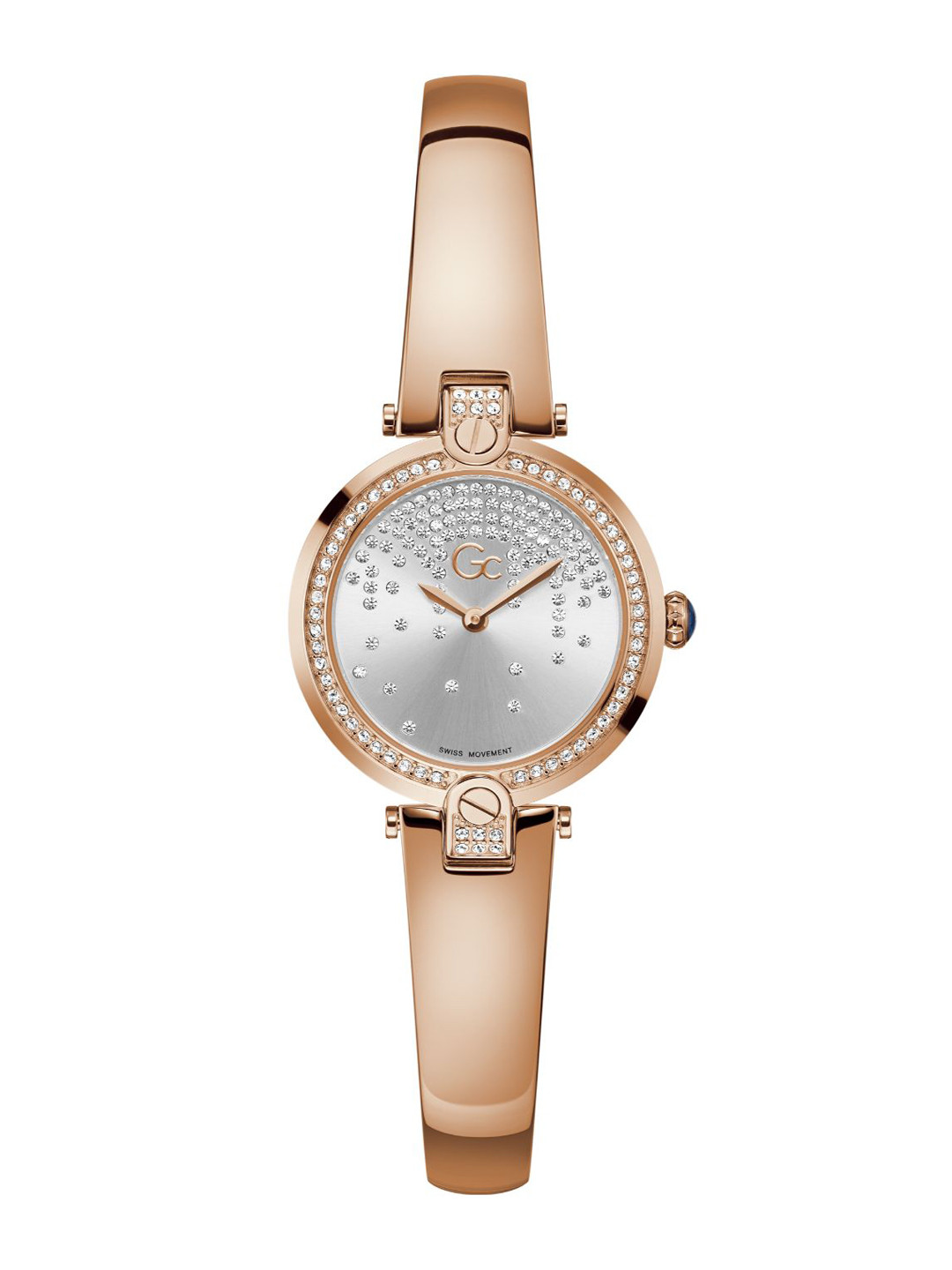 GC GUESS COLLECTION Fusion Bangle Silver Round Dial Women Analog Watch - Z10002L1MF