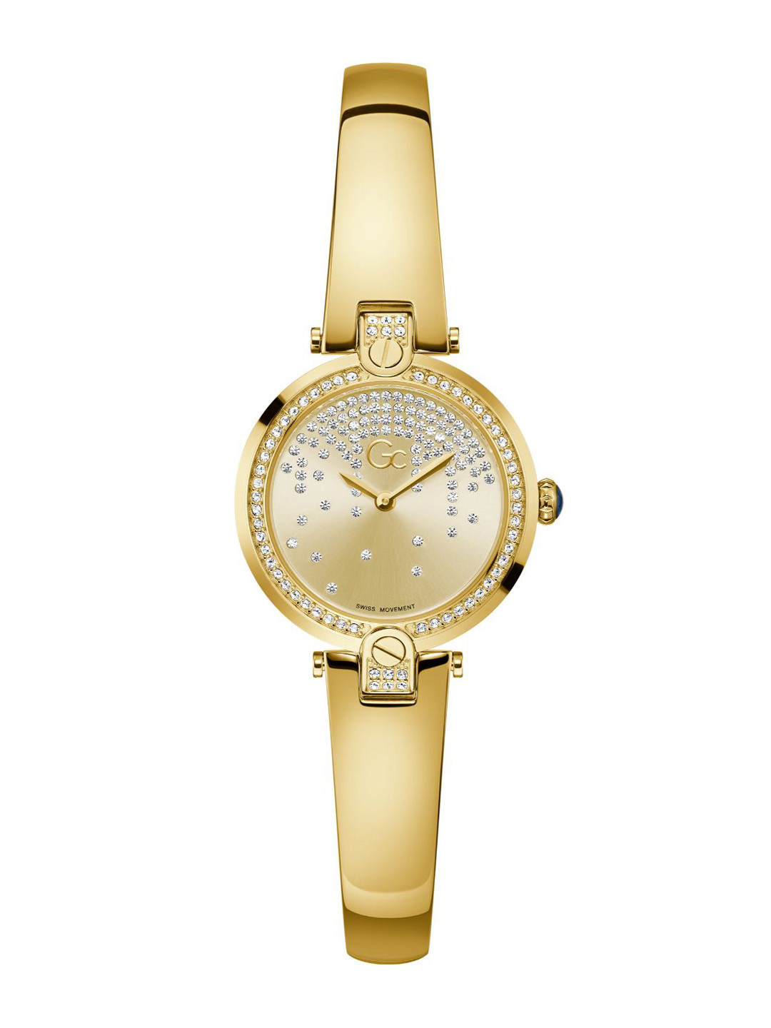GC GUESS COLLECTION Fusion Bangle Champagne Round Dial Women Analog Watch - Z10001L6MF