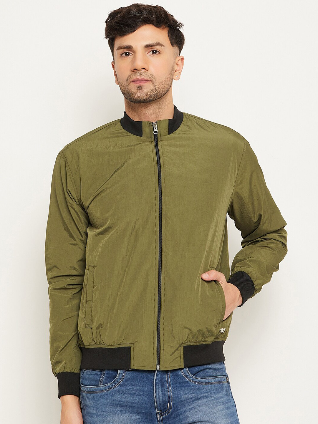 Club York Stand Collar Lightweight Bomber Jacket
