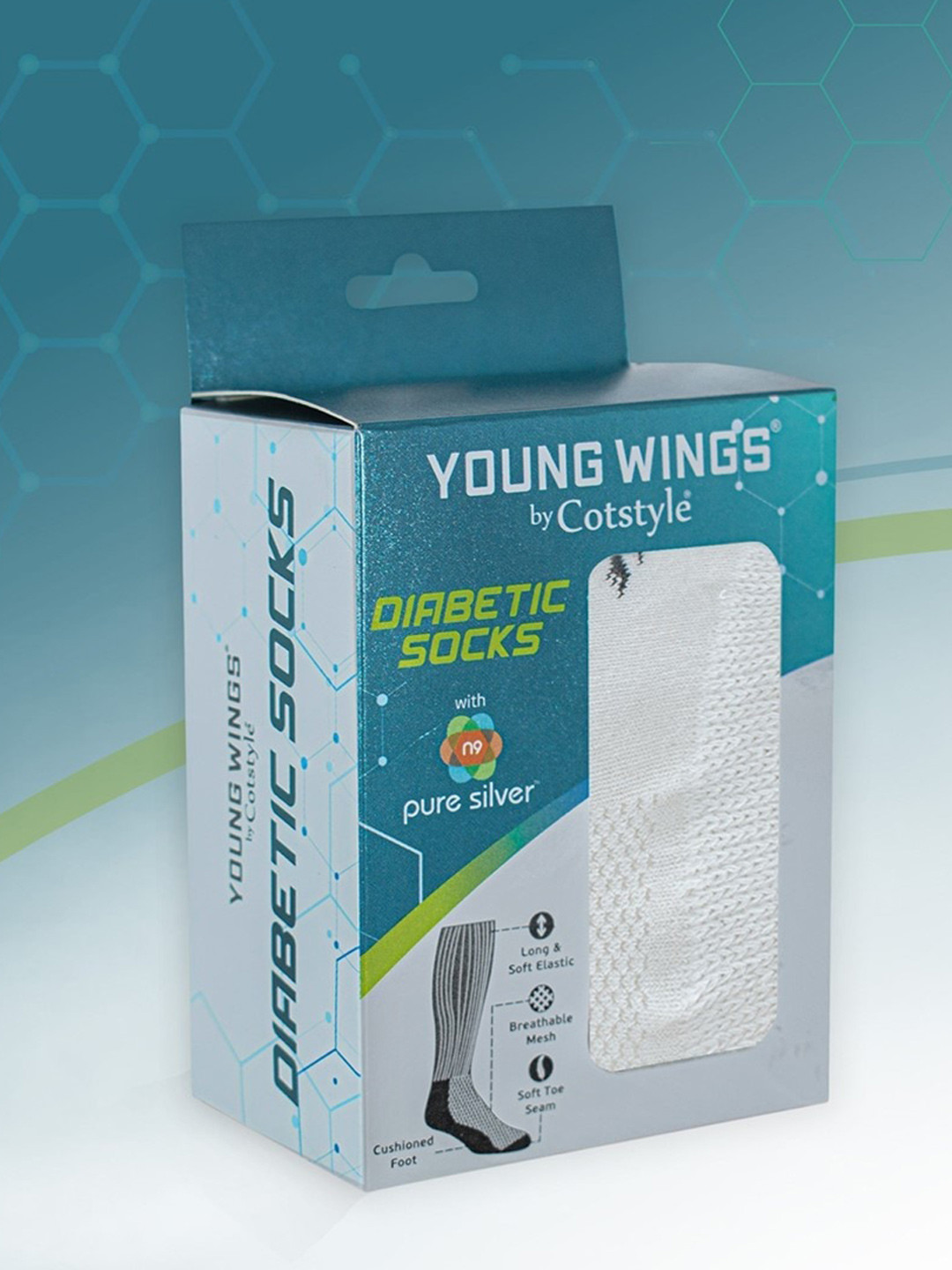 Cotstyle Anti-Bacterial Diabetic Above Ankle Socks