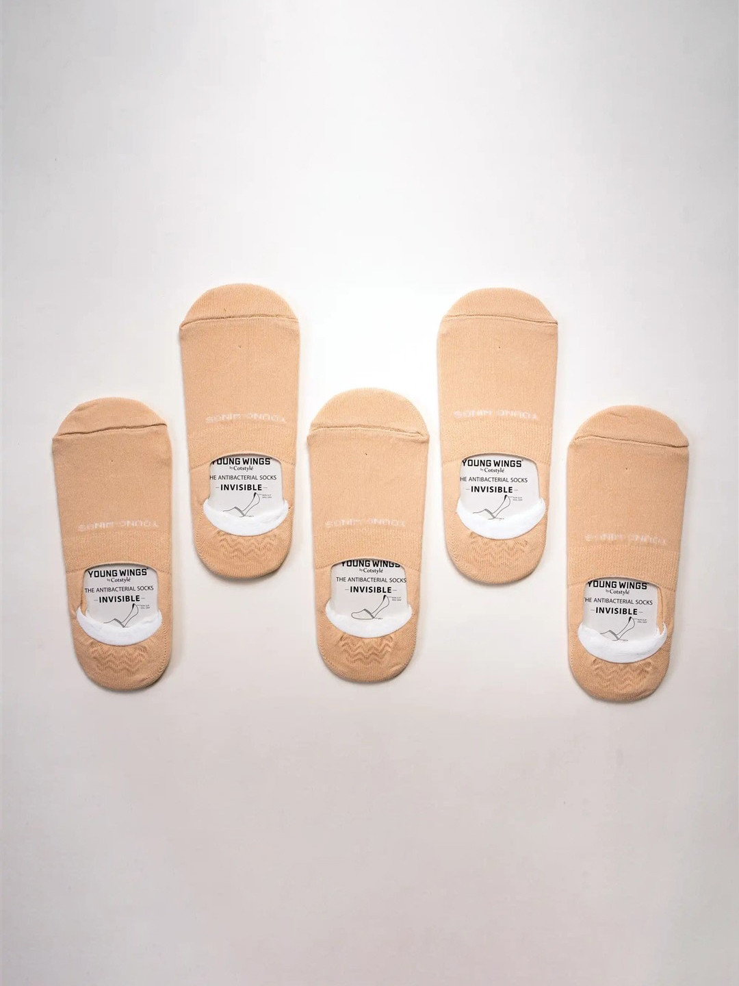 Cotstyle Men Pack Of 5 Anti-Bacterial Shoe Liners