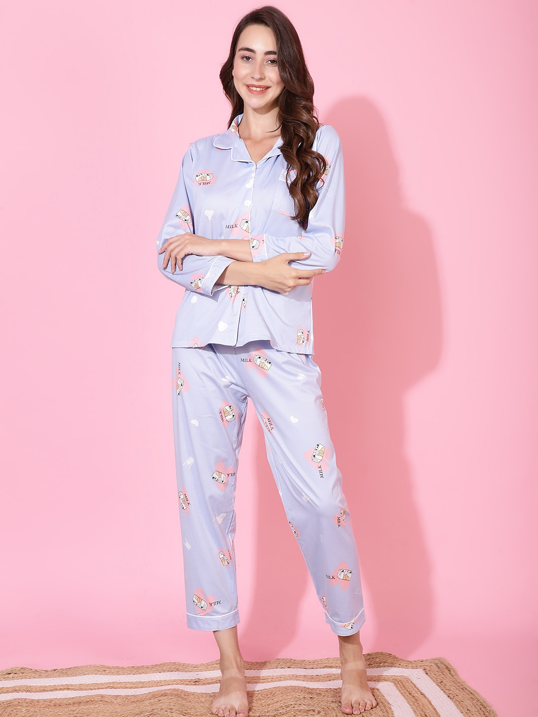 TAG 7 Conversational Printed Fur Night Suit