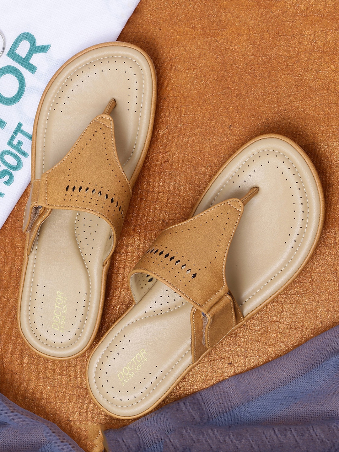 Buy DOCTOR EXTRA SOFT Women Laser Cuts Memory Foam Stylish Slippers Flats for Women 24947716 Myntra