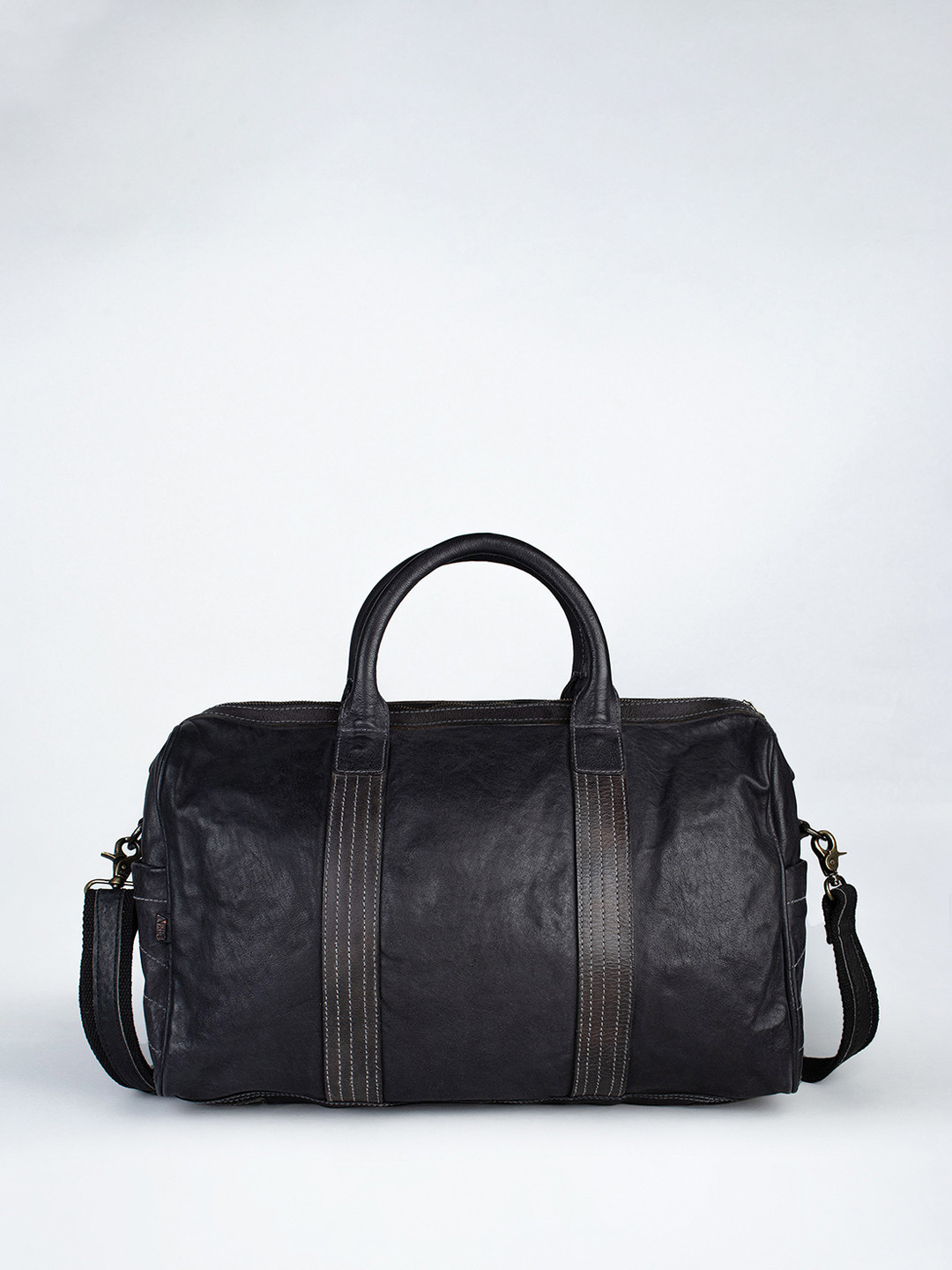 ART N VINTAGE Unisex Water-Resistant Large Weekender Leather Duffel Bag