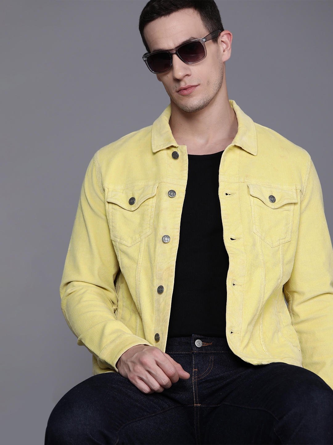 Louis philippe yellow discount jacket