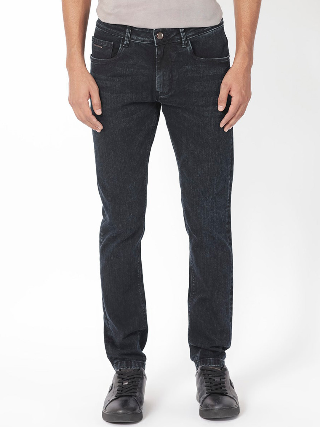 RARE RABBIT Men Anket Slim Fit Mid-Rise Stretchable Jeans