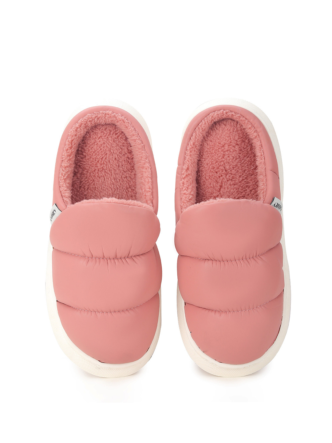 CASSIEY Women Waterproof Down Cotton Fur Room Slippers