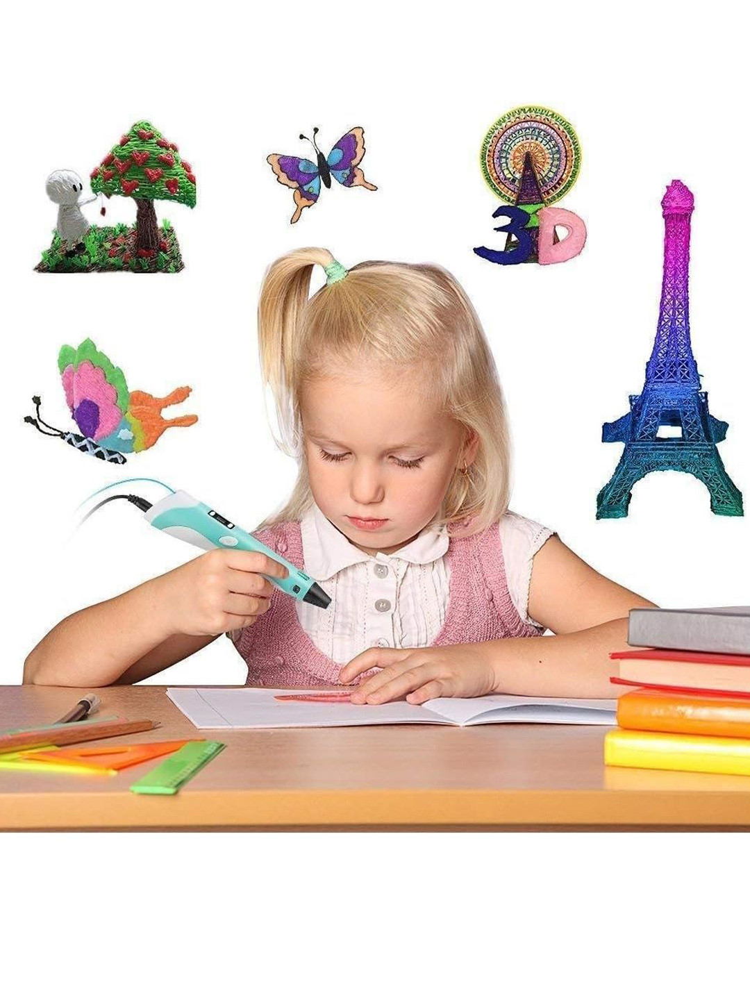 MUREN Kids Non-Allergic 3D Pen Printing Art Toys