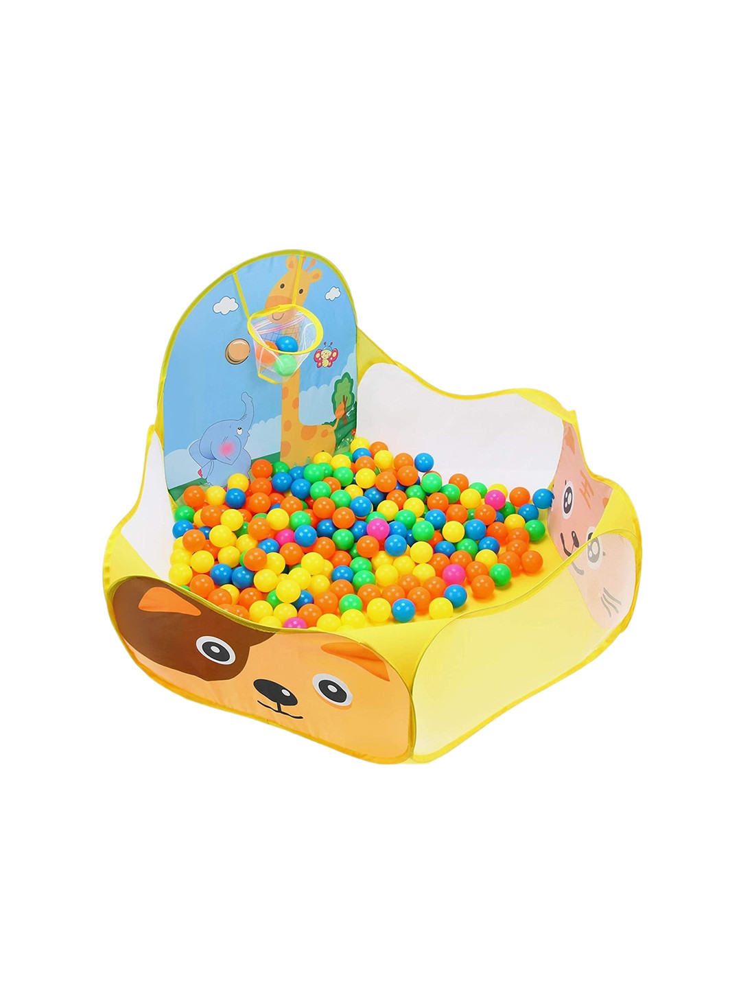 MUREN Kids Balls Pool Tent House With Basketball Hoop & 50 Colorful Balls