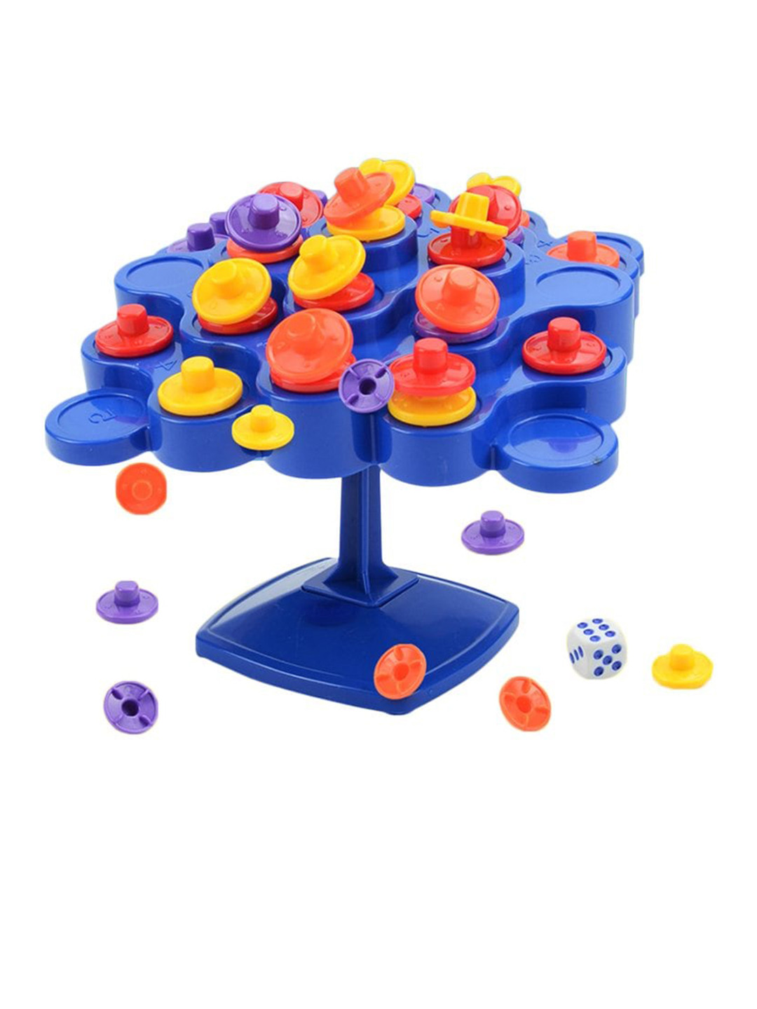 MUREN Kids Navy Blue & Red Topple Balancing Game Toy