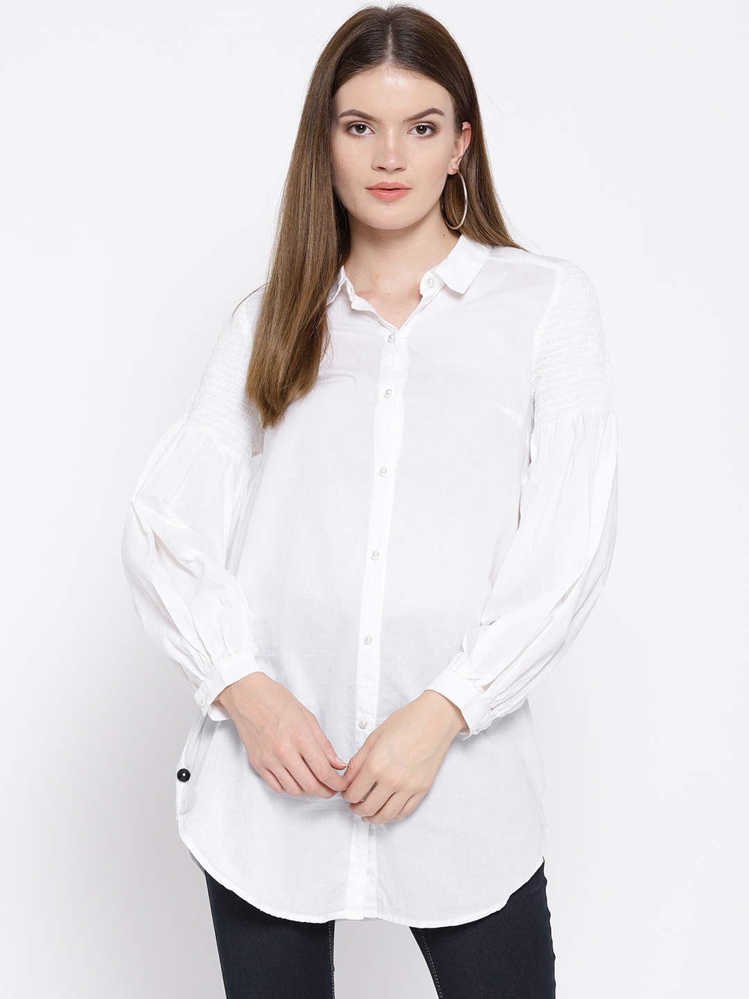slidbane ophobe PEF Buy Vero Moda Women White Relaxed Regular Fit Solid Casual Shirt - Shirts  for Women 2495032 | Myntra