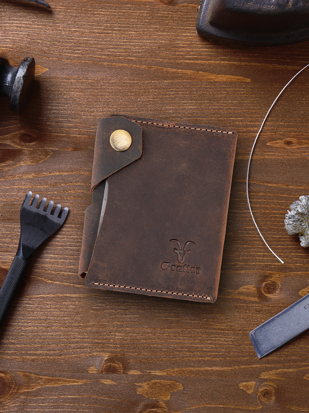 Goatter Unisex Leather Dual Side Card Holder